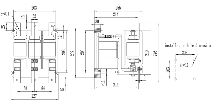 jcz9-3.6/d400-4t vacuum contactor